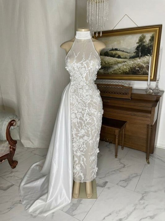 Editorial Gown Fully Body White