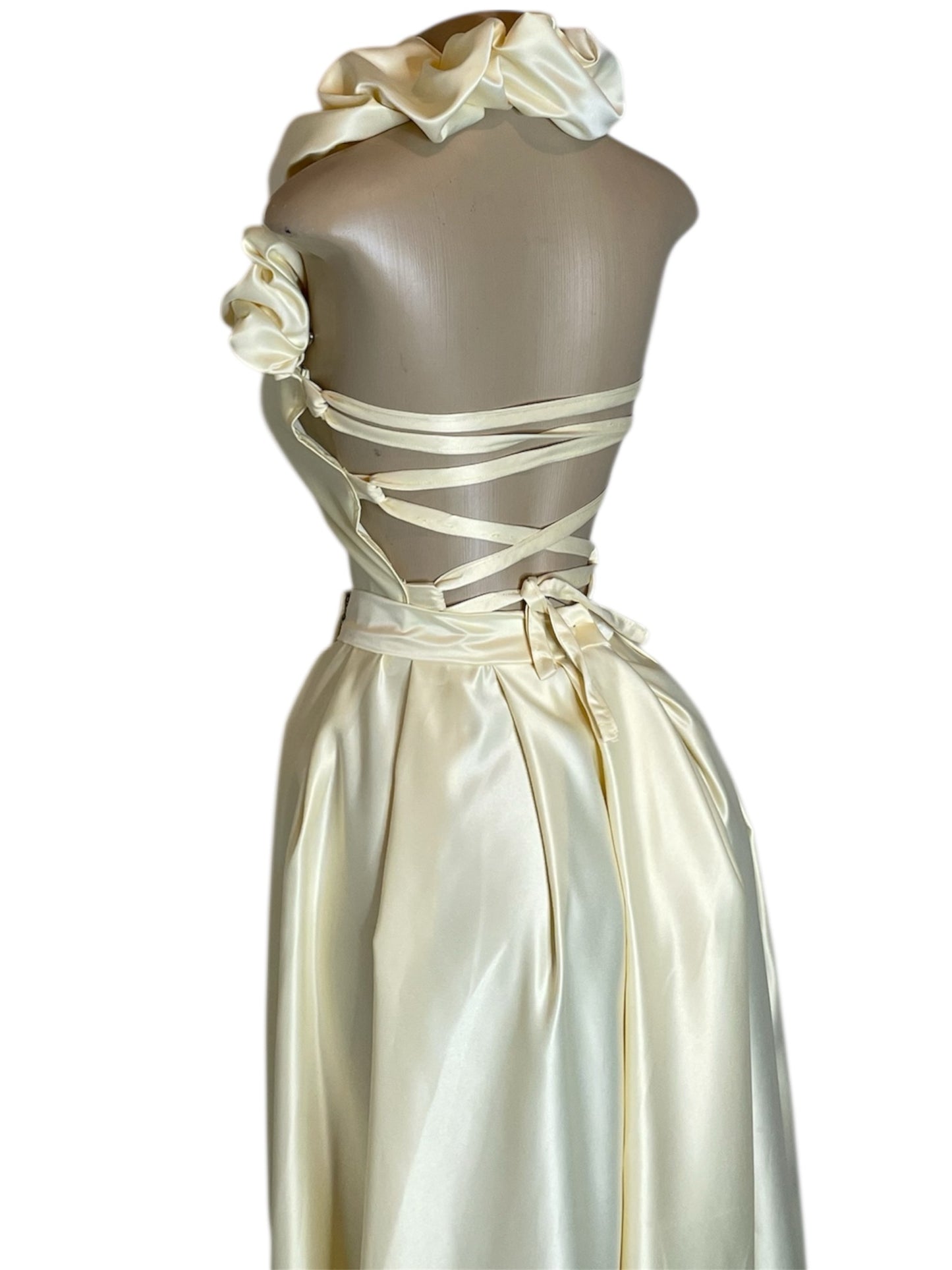 Authority butter satin skirt