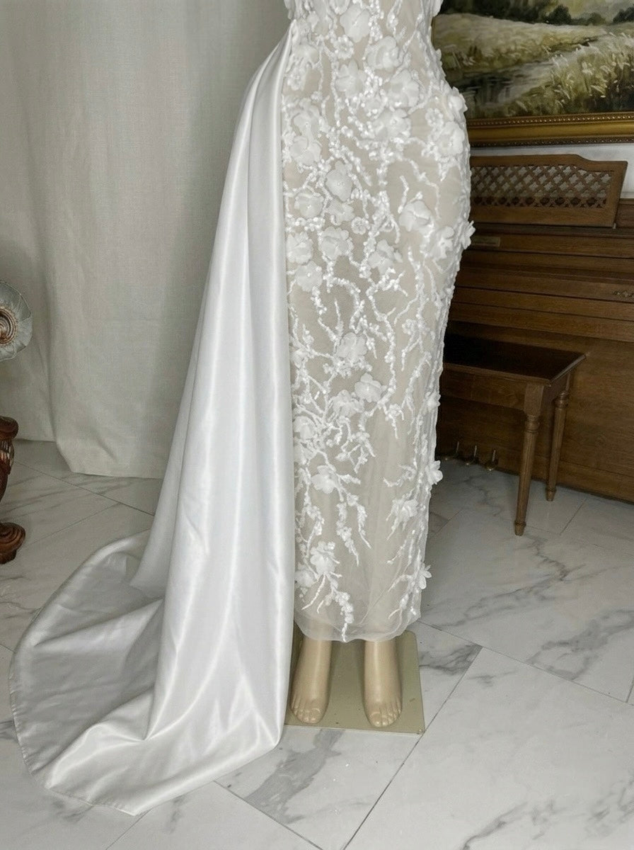 Editorial Gown Fully Body White