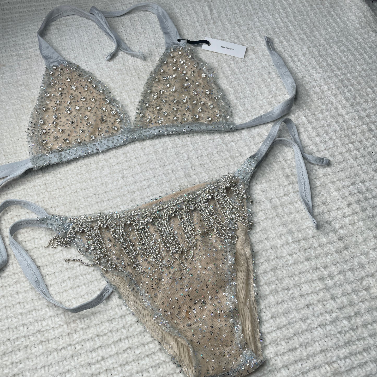 1 of 1 Rhinestone Fringe Bikini Set