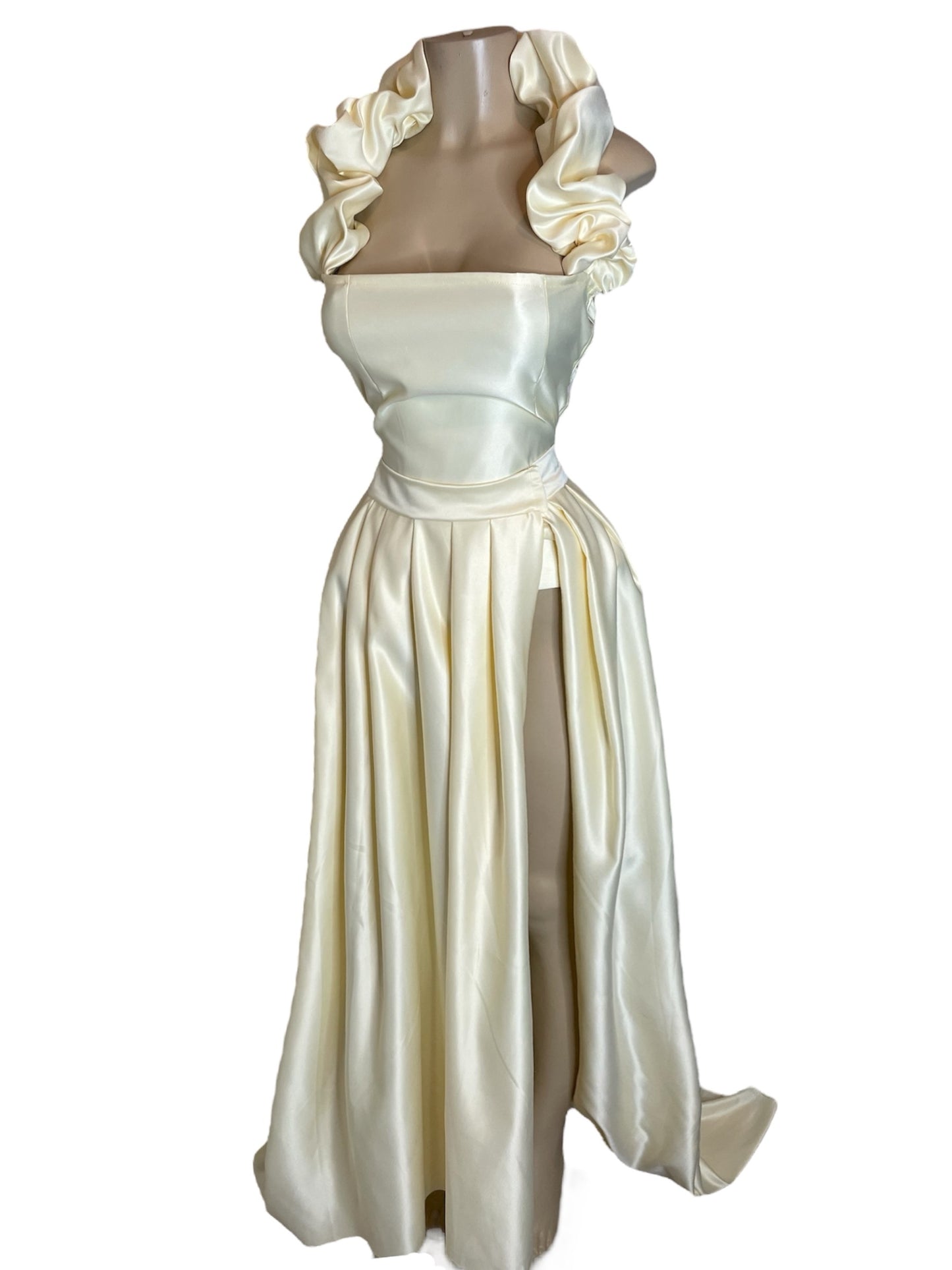 Authority butter satin skirt