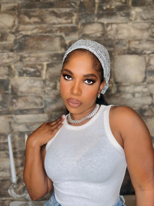 Old glamour head scarf