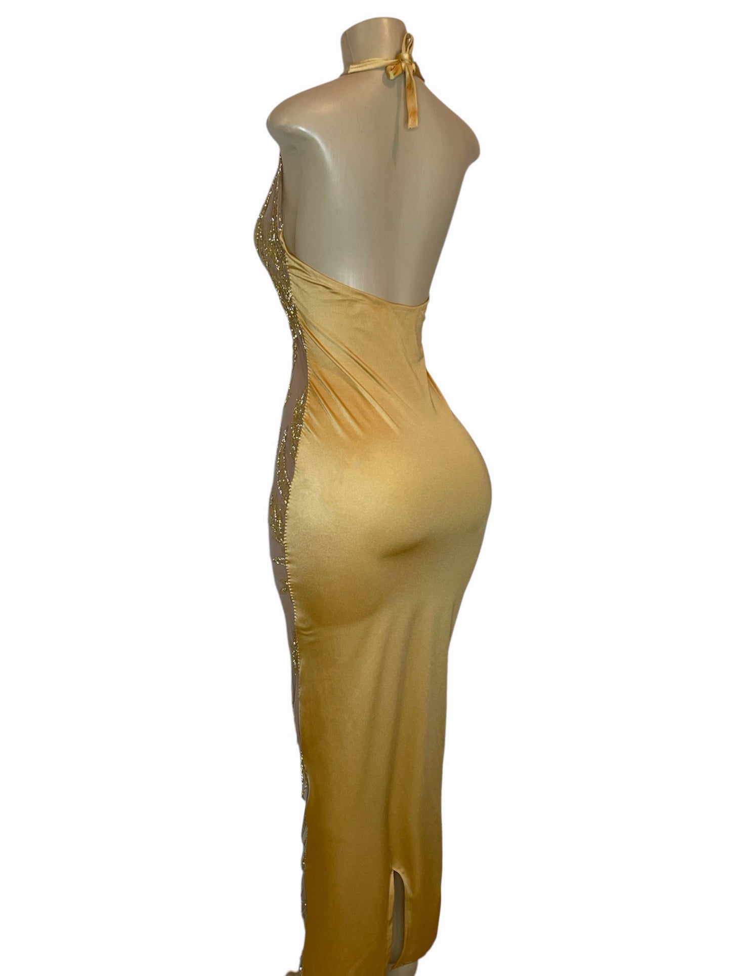 golden girl midi dress