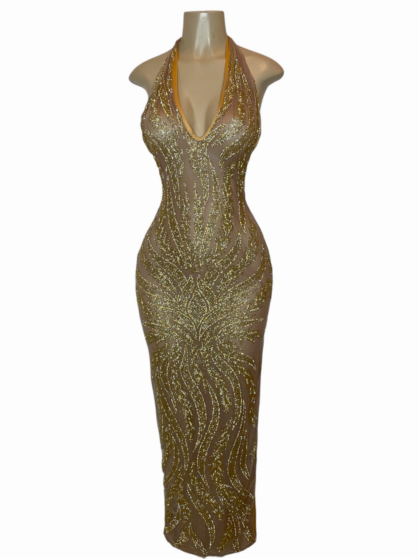 golden girl midi dress