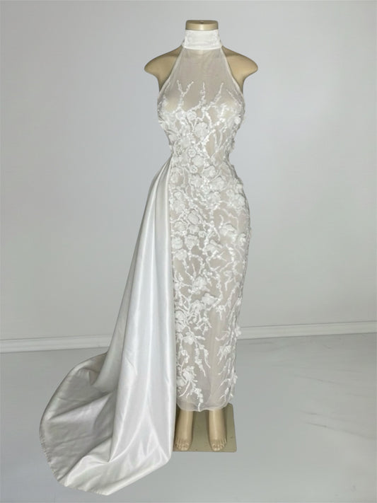Editorial Gown Fully Body White