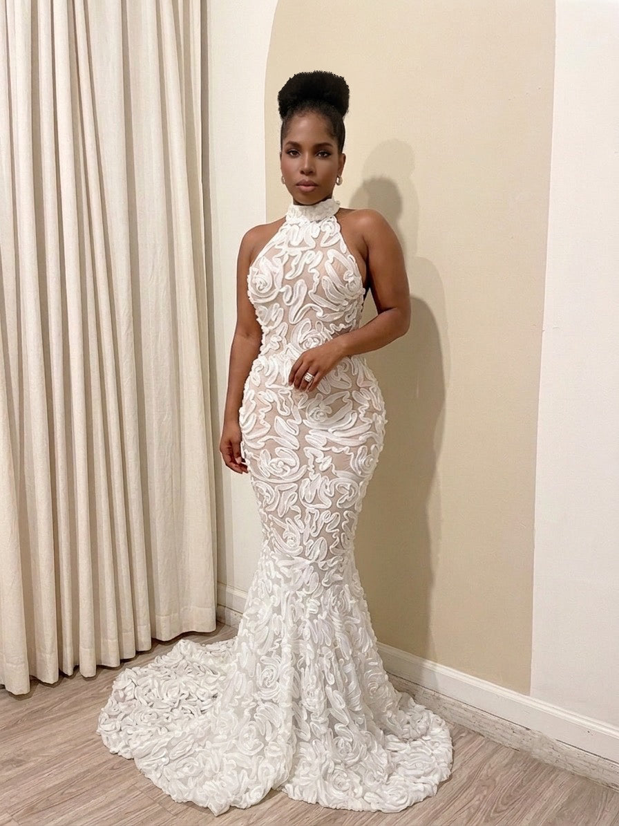 A Timeless Era 3D Rosette Gown