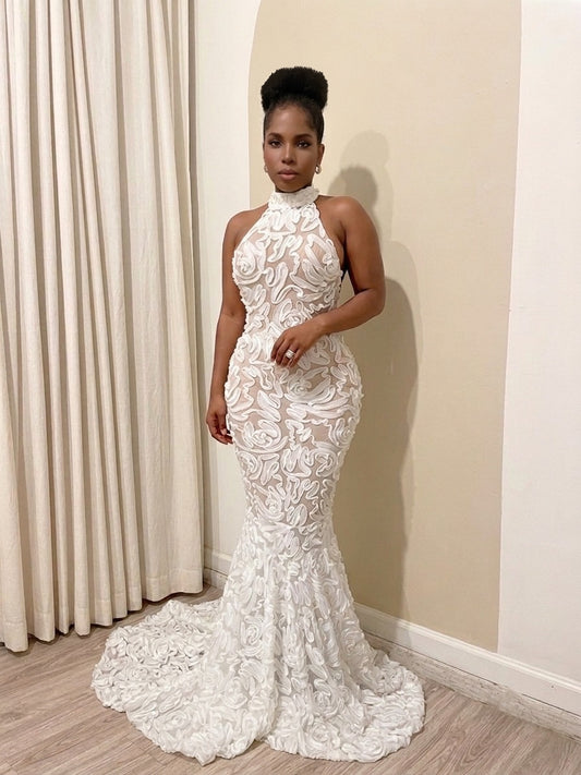 A Timeless Era 3D Rosette Gown