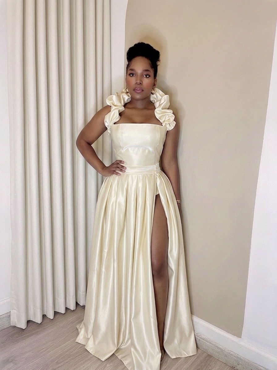 Authority butter satin skirt