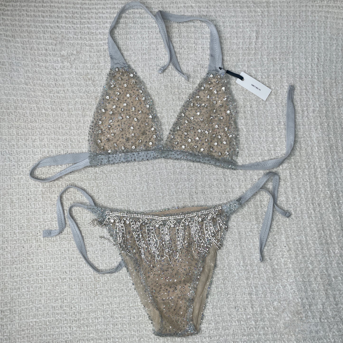 1 of 1 Rhinestone Fringe Bikini Set