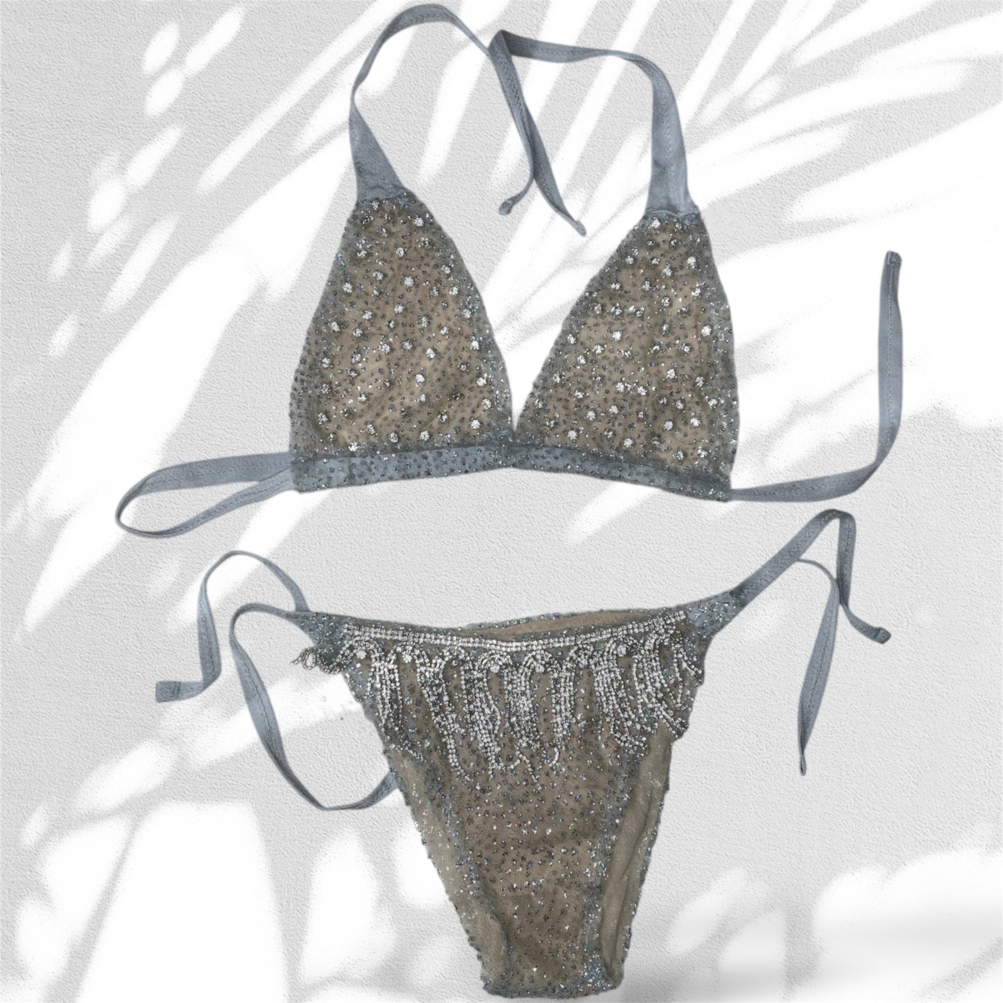1 of 1 Rhinestone Fringe Bikini Set